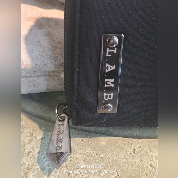 L.A.M.B. Gwen Stefani Zip Around Wallet Leather Designer Celebrity #187 - Picture 2 of 14